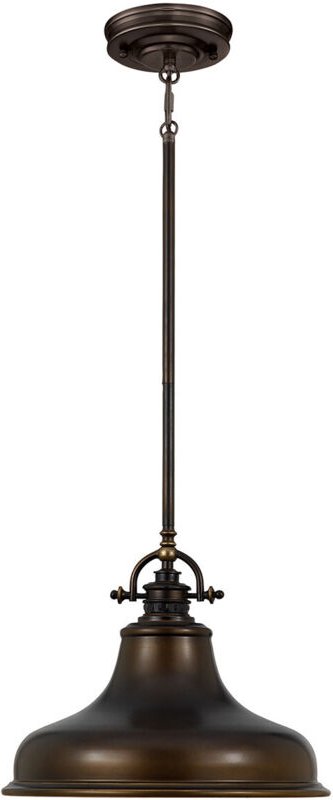 Thumbnail - Elstead - Emery - 1 Light Dome Deckenanhänger Palladio Bronze, E27