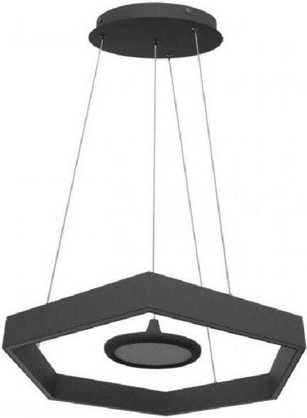 Trade Shop Traesio - Trade Shop - 34Watt led Rhombus Kronleuchter grau weißer Tono Kalt 6500K LP-07G -