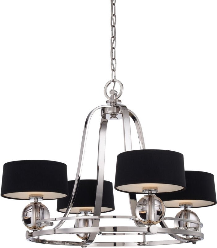 Elstead Gotham - Multi Arm Kronleuchter 4 Light Imperial Silver Finish, G9