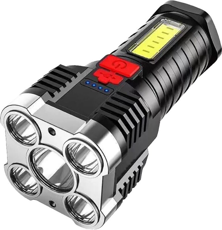 Ersandy - Wasserdichte, explosionsgeschützte 5-Perlen-COB-Taschenlampe – Seitenlicht mit großer Reichweite – für Zuhause...