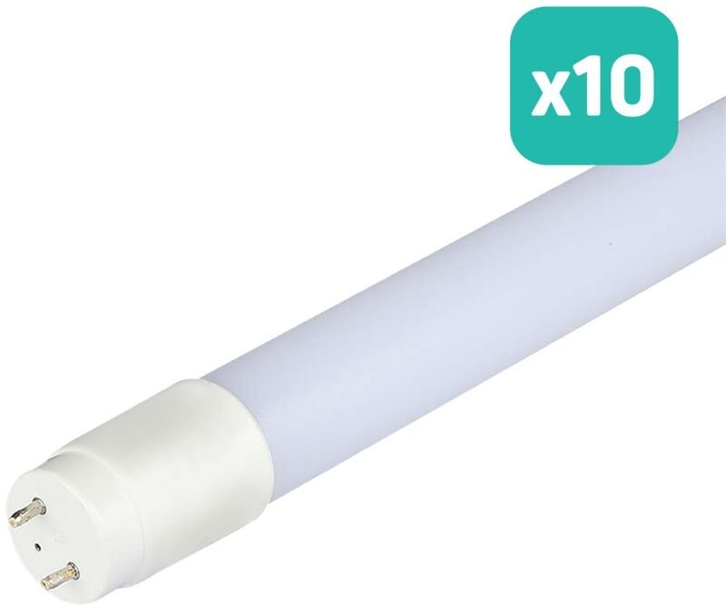 V-TAC LED T8 Röhre - IP20 - Weiß - 20W - 2100 Lumen - 6500K - 150CM - 10er-Pack