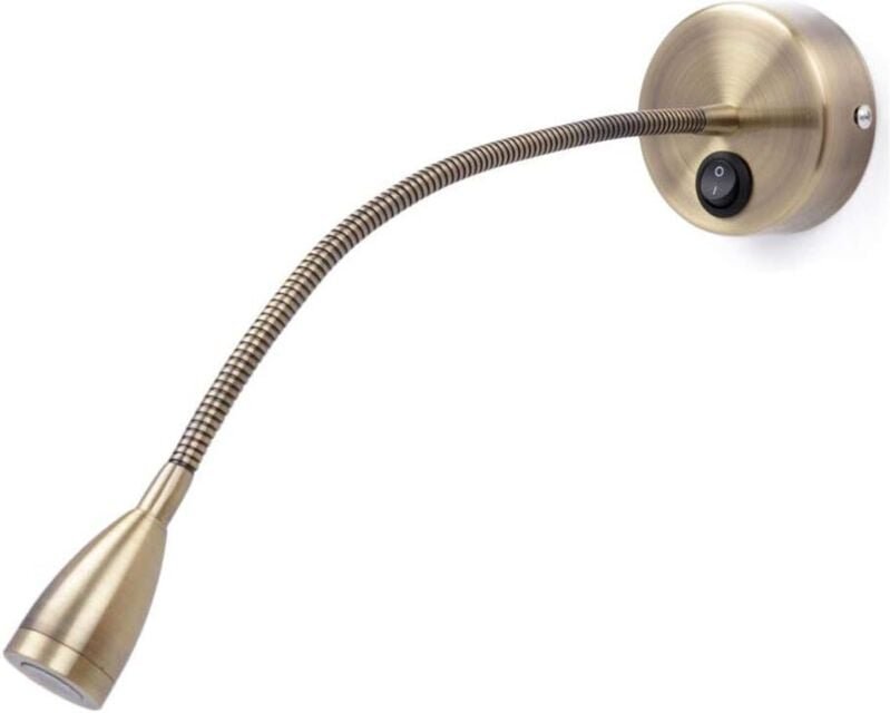 Flexible Nachttischlampe mit Schalter, 1 CREE LED 3 W, Bronze