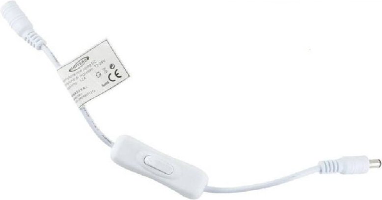 Trade Shop Traesio - Trade Shop - schalter für led-streifenanschluss dc 12V-24V 12A-TASTE S-12V-02 - Weiß