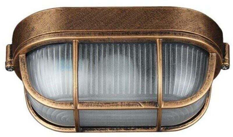 Außenwandlampe, Retro-Industrie-Wandlampe, Bootslampe, ovale Bullaugenlampe, elliptische Deckenleuchte, Wandleuchte, für...