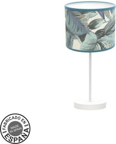 Argel Tischleuchte 1xe14 Weiß/blaues Blatt 17d - Fabrilamp