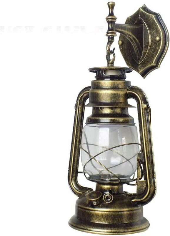 Vintage ländliche Wandlampe, Veranda Lampe, led antike Außenwandlampe, Wohndekoration (bronzegrün)