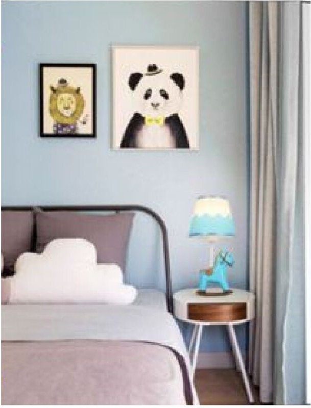 Trade Shop - Nachttischlampe Schreibtischlampe Kinderschlafzimmer Junge Schaukelpferd E27 D09 - Blau