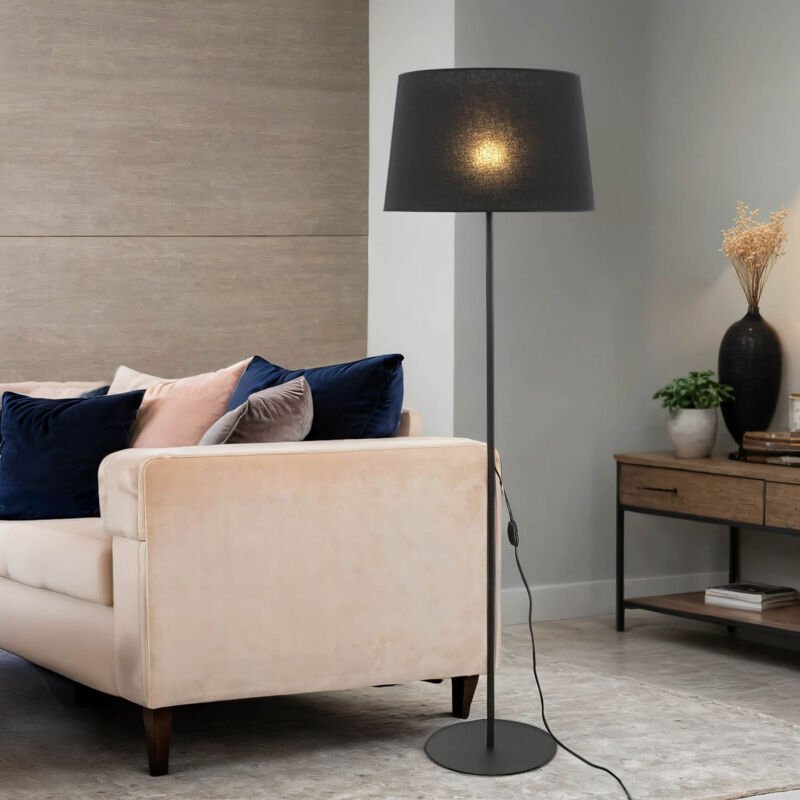 Stehlampe Schwarz Modern maja Wohnzimmer