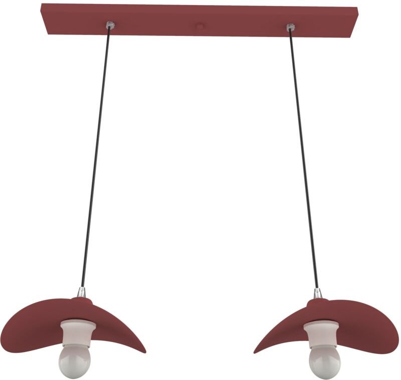 Piuma sospensione binario 2 luci monocolore opaco