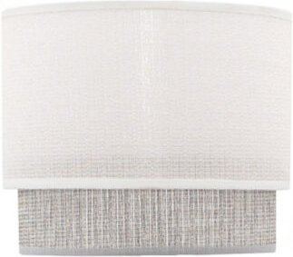 Fabrilamp - Kenia Tischlampenschirm E14 weiß/grau (Ø18 x 16 x 15 cm), mehrfarbig, Einheitsgröße