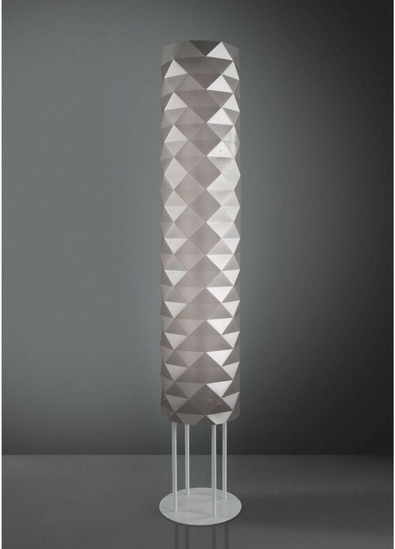 Mt Silberne Stehlampe aus Metall 27 x 155h cm