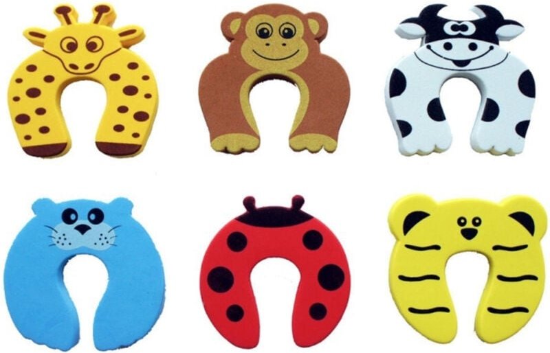 Trade Shop Traesio - Trade Shop - set 2 stk türstopper türstopper fingerschutz lock kinder tiere haustiere -