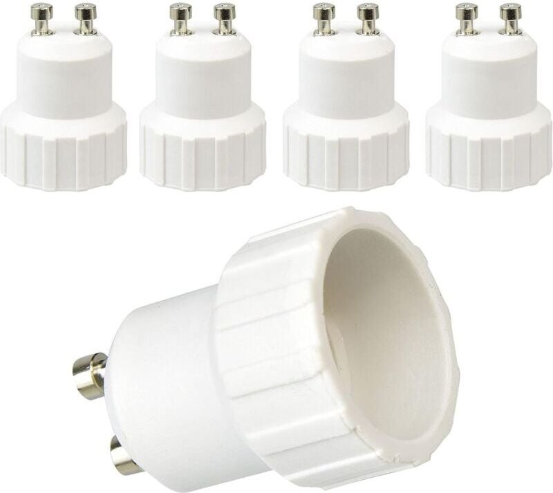 GU10-auf-E14-Adapter, GU10-auf-E14-Glühbirnensockelkonverter, Lampenfassungsadapterhalter, Max. Wattzahl 200 w, 0–250 v,...