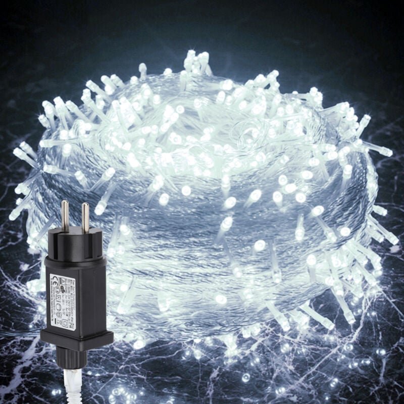 Wolketon 100M 500 LED Lichterkette 8 Lichtmodi Wasserdicht Party Garten Strom Beleuchtung Innen Außen Weihnachten Hochze...