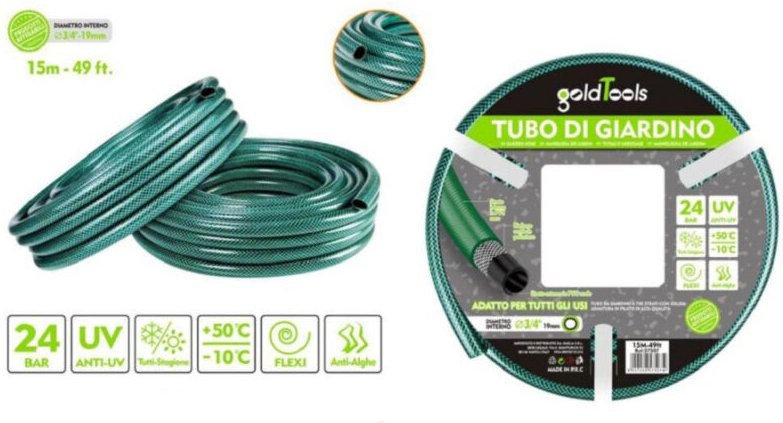 Trade Shop Traesio - Trade Shop - bewässerungsschlauch garten pflanzen waschmaschine pumpe 15 m 49FT. Ø3/4-19MM 57507 -