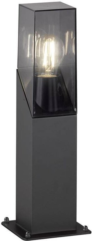 Wofi - Pollerleuchte E27 Wegeleuchten Außen schwarz Aussenleuchten Garten Sockelleuchte, Metall Kunststoff, 1x E27, LxBx...