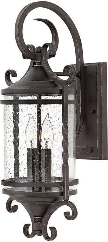 Elstead - Casa Hinkley Outdoor 2-flammige Wandlaterne Olde Schwarz IP44