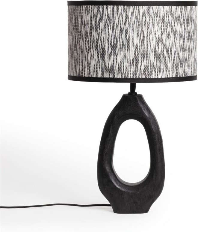 Tischlampe Holz Black Darshan ILUZZIA
