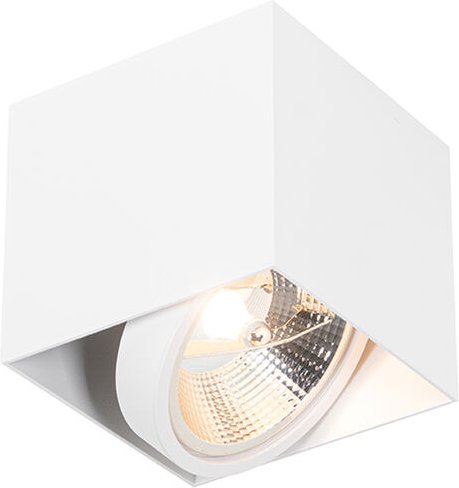 Design Aufbaustrahler Weiß Quadratisch GU10 111mm - Box