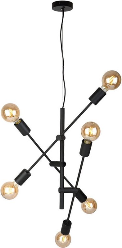 Ferreia Industrielle, mehrarmige Pendel-Deckenleuchte im Retro-Stil mit 6 Leuchten, E27 - Italux