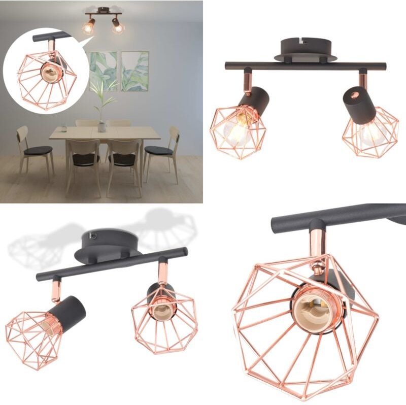 Deckenstrahler mit 2 LED-Glühlampen 8 w - Deckenlampe - Deckenlampen - Home & Living - Mehrfarbig