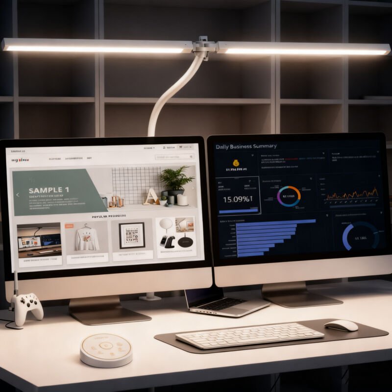 4Stk LED Schreibtischlampen Weiß Architektenstil 5 Farbmodi, Dimmbar Eye Care Licht, Ideal für Büro Zuhause Lernen Zeich...