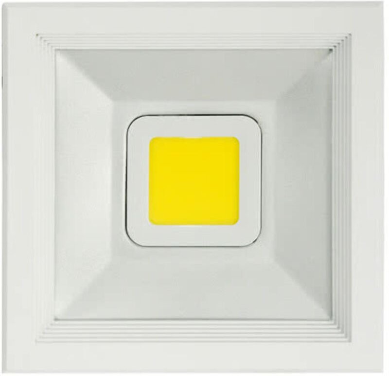 Fabrilamp - Quadratisches LED-Einbau-Downlight 'Poseidon' (20W 6500K 2000lm) IP20 19x19x8cm weiße Farbe