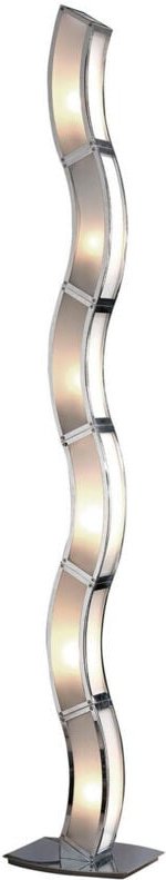 Inspired Mantra Duna GU10 Stehleuchte 6-flammig L1/SGU10, poliertes Chrom/weißes Acryl, Kompaktleuchtstofflampen im Lief...