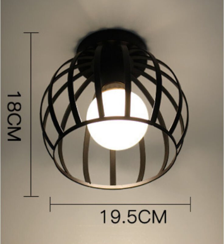 Geometrische Wandlampe aus Schmiedeeisen für Wohnzimmer, Küche, Loft, Esszimmer, Café (Glühbirne nicht enthalten), Kürbi...