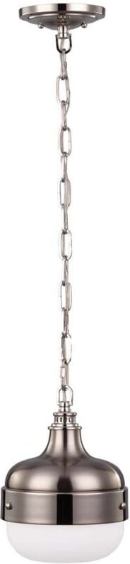Pendellampe Deckenlampe Hängeleuchte Stahl d 20,3 cm Nickel gebürsteter Stahl