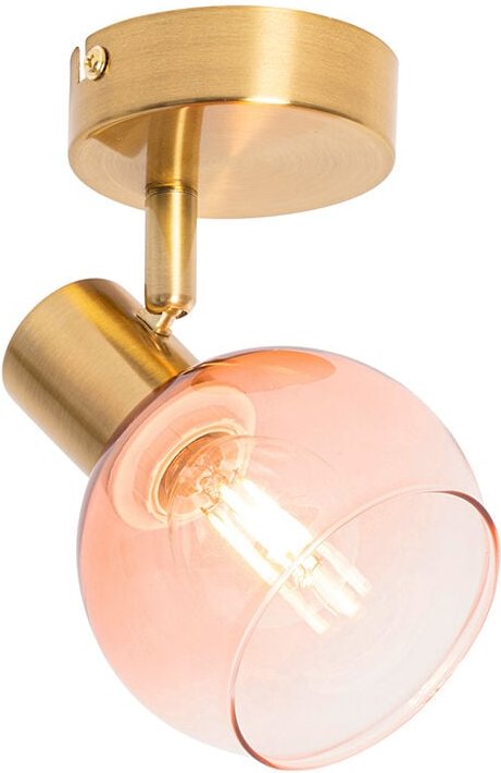 Smarter Strahler Gold mit rosa Glas inkl. WiFi P45 - Vidro