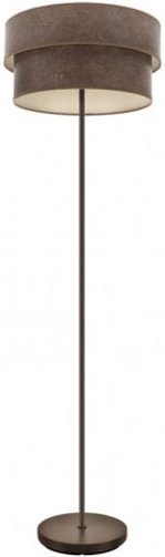 FOOT deSmile FABRILAMP mit braunem Metall Doppelmodell Smile FABRILAMP