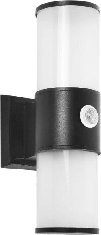 DALIA Wandleuchte, Gartenleuchte mit Bewegungsmelder, 2xE27, IP54, schwarz