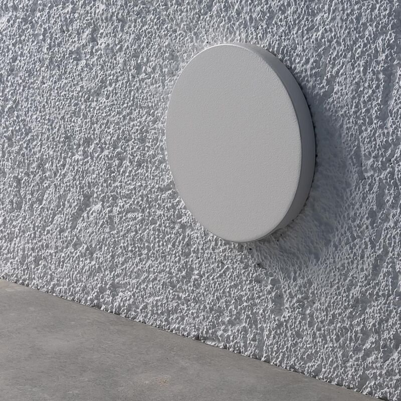 LED Treppenleuchte IP44 rund weiß - Lichtfarbe: Warmweiß 1,5W - Lichtaustritt: Kato