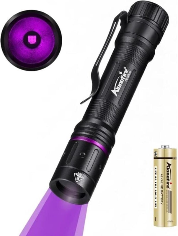 P65 3W Mini-UV-LED-Taschenlampe (365 nm Schwarzlicht) – sehr klein, ideal zum Malen, für Mineralien, Fluoreszenz, Urinun...