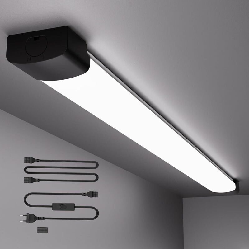 Antenlicht LED Feuchtraumleuchte 120cm LED-Röhre 36W mit Stecker Kaltweiß Wasserdichte IP65 Wandleuchte Deckenleuchte fü...