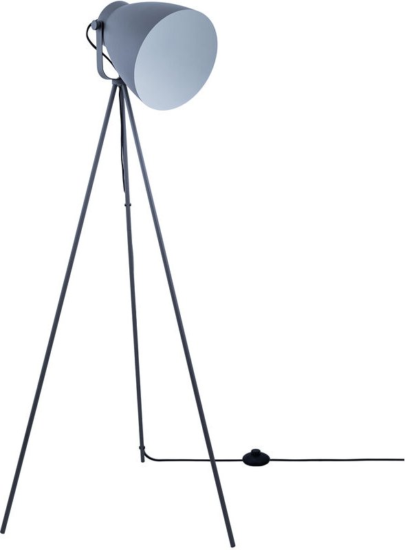 Stehleuchte Modern Wohnzimmer Pendelleuchte Industrial Scheinwerfer Design E27 Grau-Weiß, Stehleuchte - Paco Home