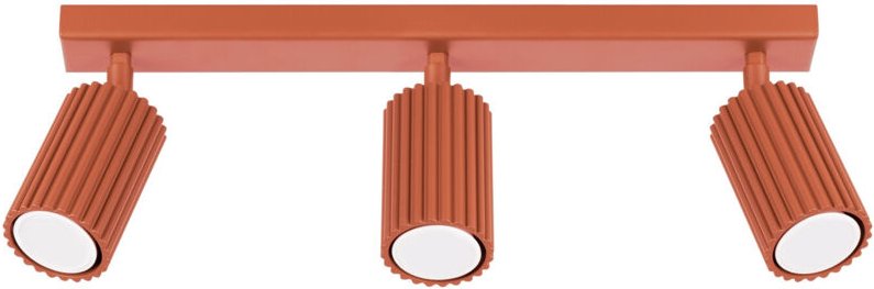 Karbon Minimalistische Strahlerleiste 3 Licht Rot Ocker - Sollux