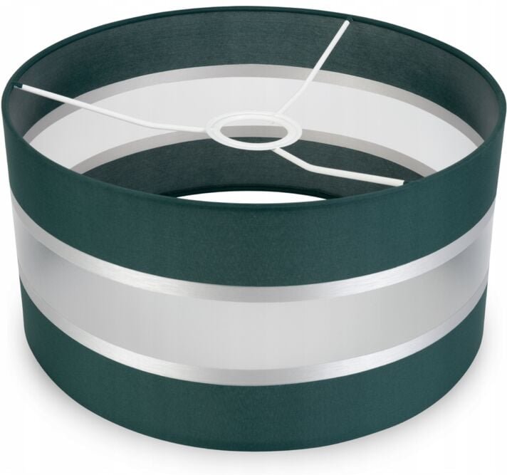 Moderner Lampenschirm 35cm Chromstreifen Auswahl Aus 8 Farben