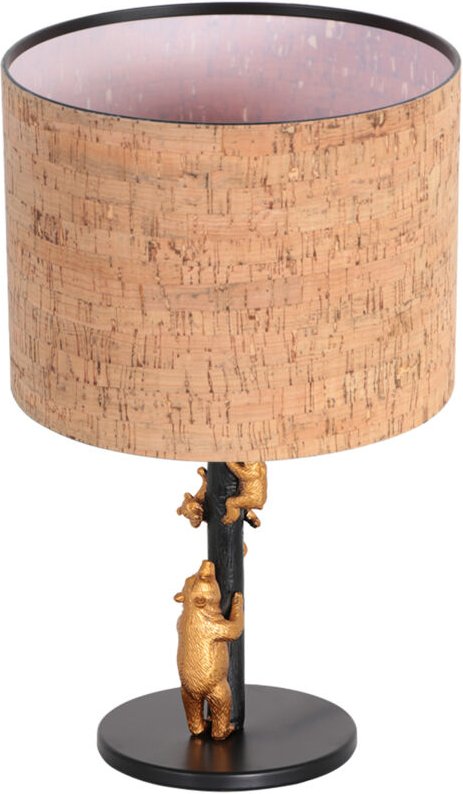 Anne Lighting - tischlampe - Animaux - natürlich schwarz - metall