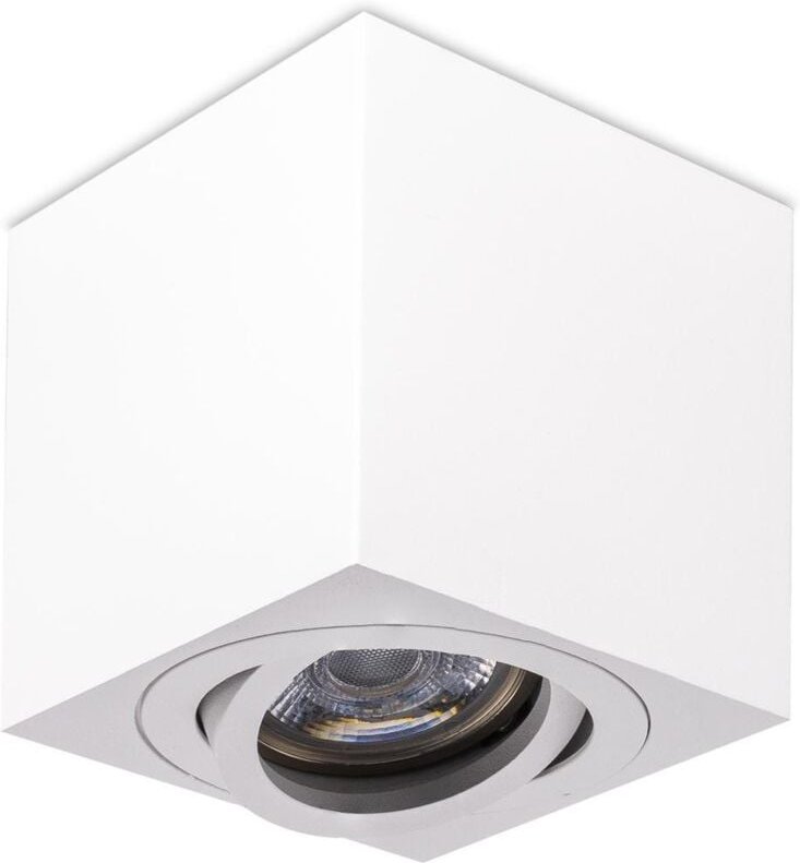 Eckiger Aufbaustrahler weiß für GU10 schwenkbar Deckenbeleuchtung