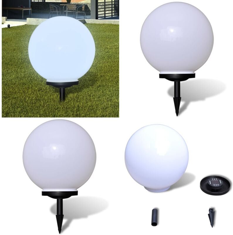 Wegeleuchte led 40 cm mit Erdspieß - LED-Laterne - Solarleuchte - Gartenbeleuchtung - Außenscheinwerfer - Wegleucht - Ho...