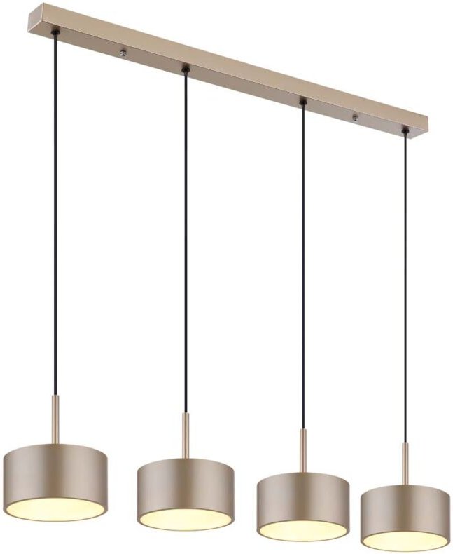 Pendelleuchte Hängeleuchte Deckenleuchte Metall LED champagnerfarben H 150 cm