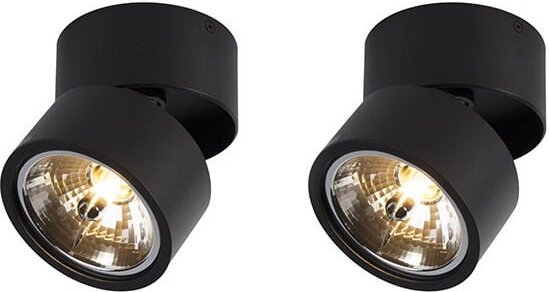 2er Set Spots schwarz verstellbar - Go Nine Tubo