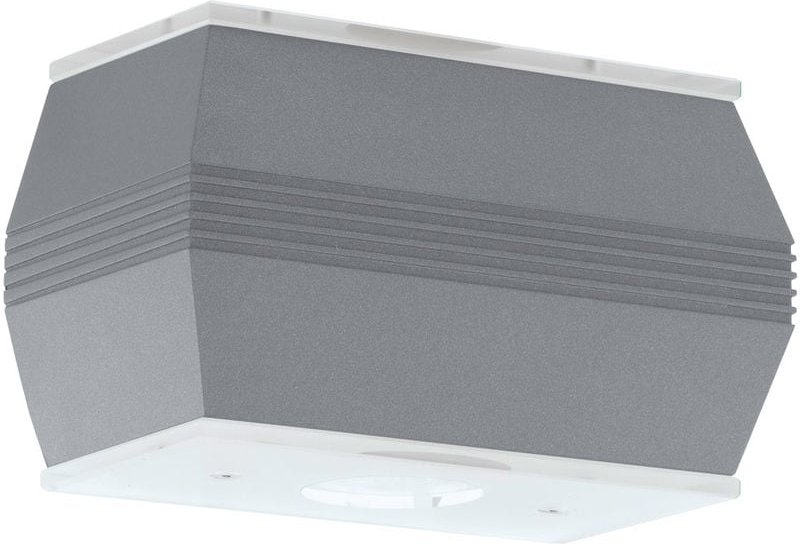 Eglo - led 10 Watt Außen Lampe alu Wand Strahler Grundstück Glas Up Down Beleuchtung 93485