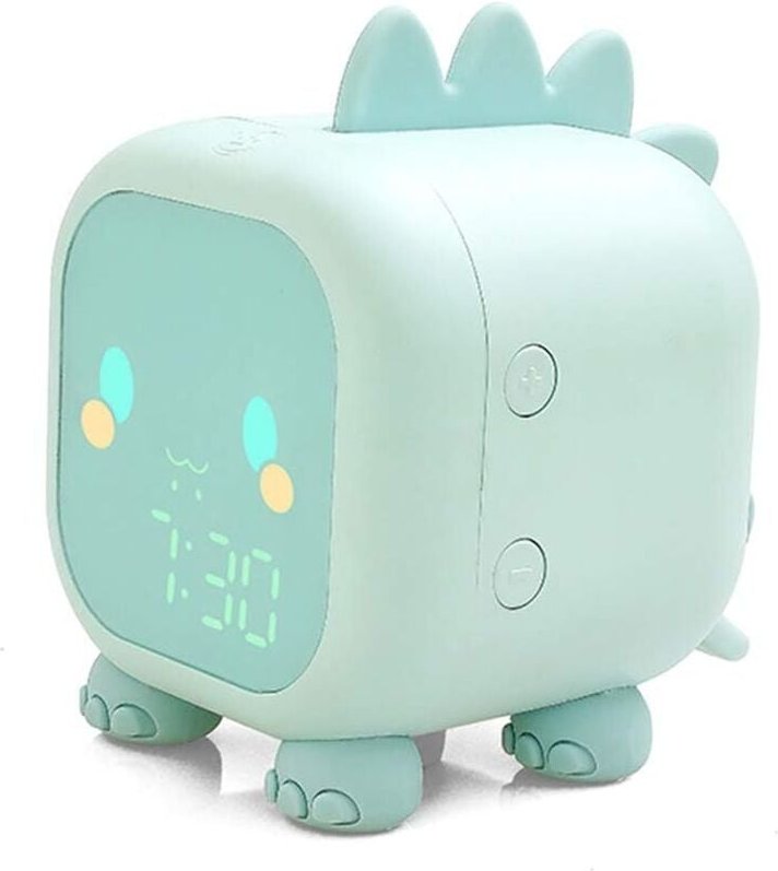 Kinderwecker, Dinosaurier-LED-Digitalwecker mit Leuchtfunktion, Schlaftrainer für Kinder, Nachtlicht mit Timer, Geschenk...