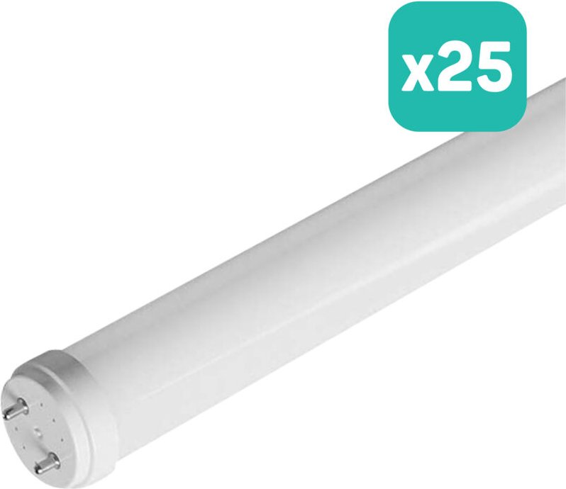 V-TAC LED T8 Glasröhre - 105 Lumen - IP20 - 20W - 2100 Lumen - 4000K - 150CM - 25er-Pack