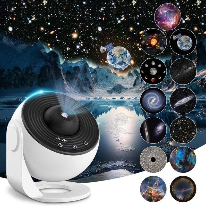 13-in-1-HD-Sternenhimmelprojektor für hohe Decken, 360° drehbares Planetarium-Nachtlicht, Sternenhimmel, Sonnensystem, M...