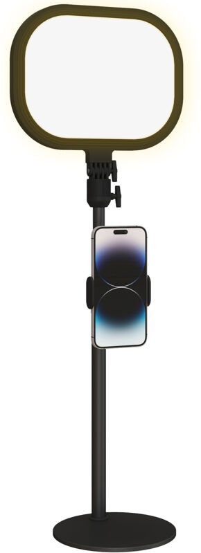 LED-Nachttischlampe, 10 Dimmstufen, 5 Farben, Speicherfunktion, Metall, Schwarz