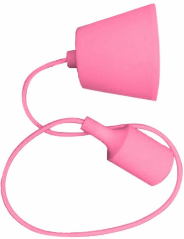 V-TAC E27 Pendelleuchtenfassung (max. 60 W) aus rosa Silikon